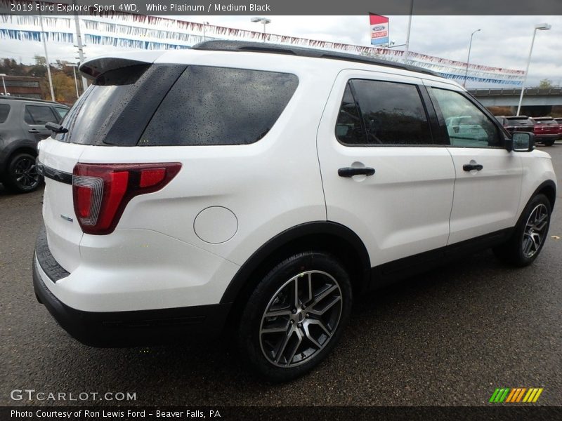 White Platinum / Medium Black 2019 Ford Explorer Sport 4WD