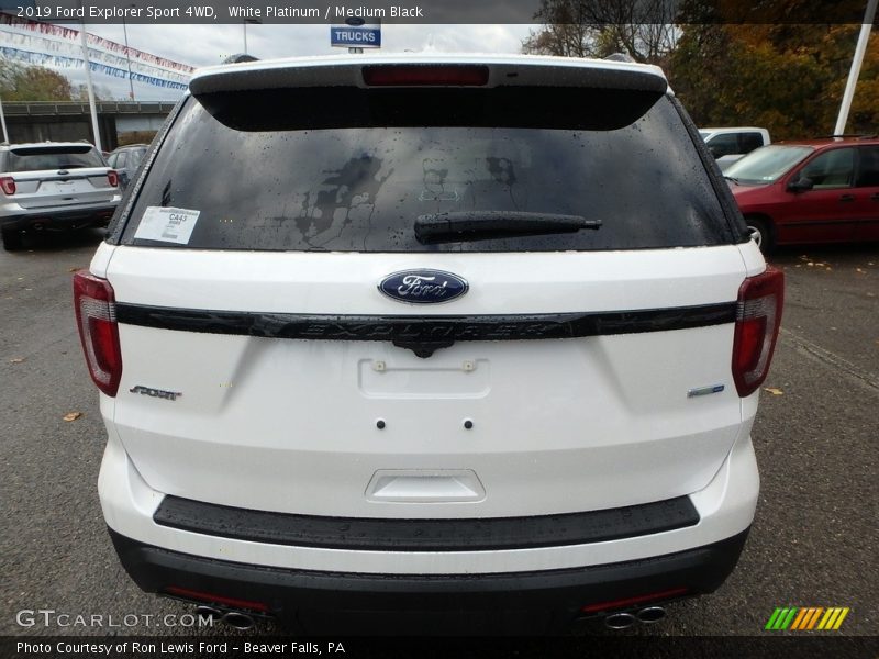 White Platinum / Medium Black 2019 Ford Explorer Sport 4WD