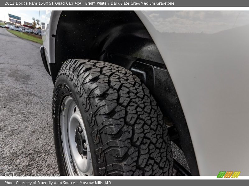 Bright White / Dark Slate Gray/Medium Graystone 2012 Dodge Ram 1500 ST Quad Cab 4x4