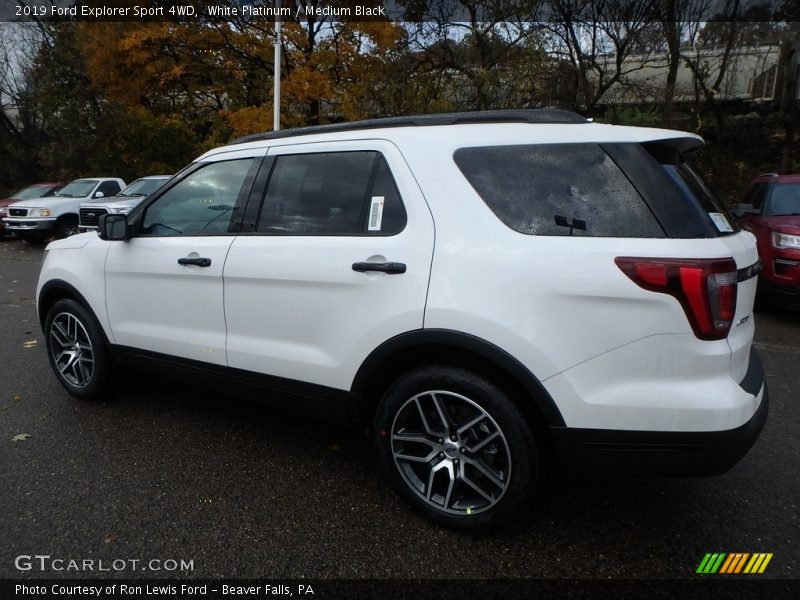 White Platinum / Medium Black 2019 Ford Explorer Sport 4WD