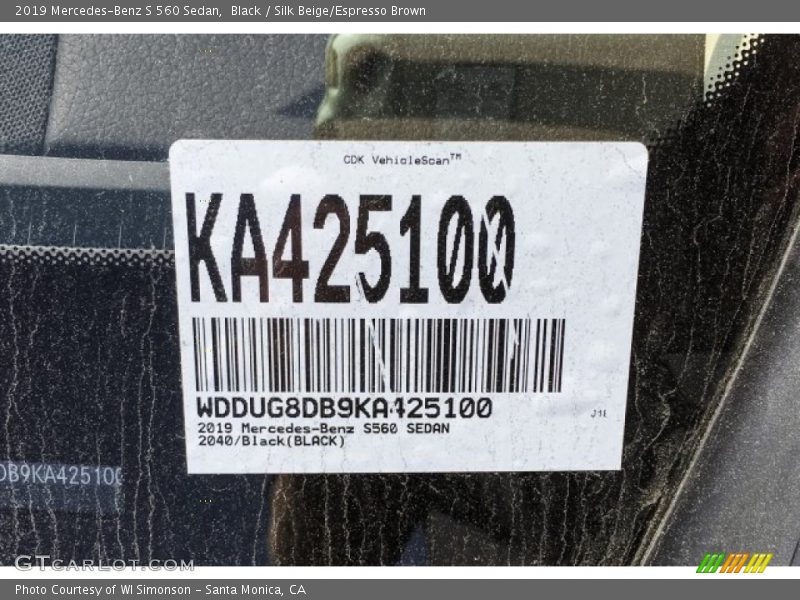 Black / Silk Beige/Espresso Brown 2019 Mercedes-Benz S 560 Sedan