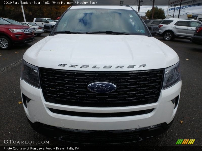 White Platinum / Medium Black 2019 Ford Explorer Sport 4WD