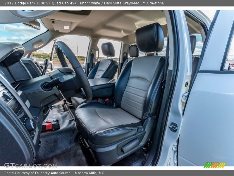 Bright White / Dark Slate Gray/Medium Graystone 2012 Dodge Ram 1500 ST Quad Cab 4x4