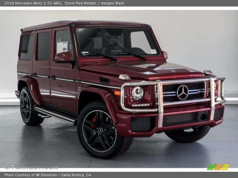 Storm Red Metallic / designo Black 2018 Mercedes-Benz G 63 AMG