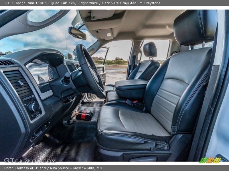 Bright White / Dark Slate Gray/Medium Graystone 2012 Dodge Ram 1500 ST Quad Cab 4x4