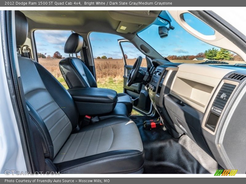 Bright White / Dark Slate Gray/Medium Graystone 2012 Dodge Ram 1500 ST Quad Cab 4x4
