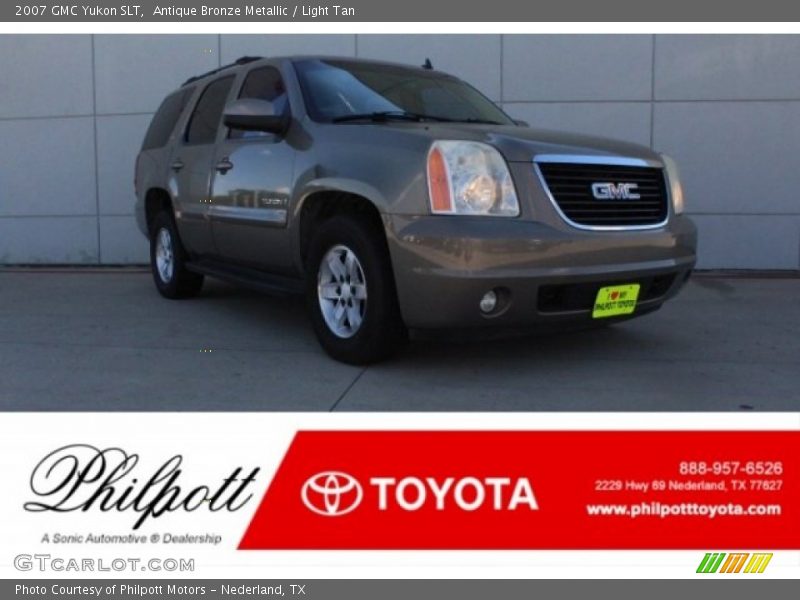 Antique Bronze Metallic / Light Tan 2007 GMC Yukon SLT