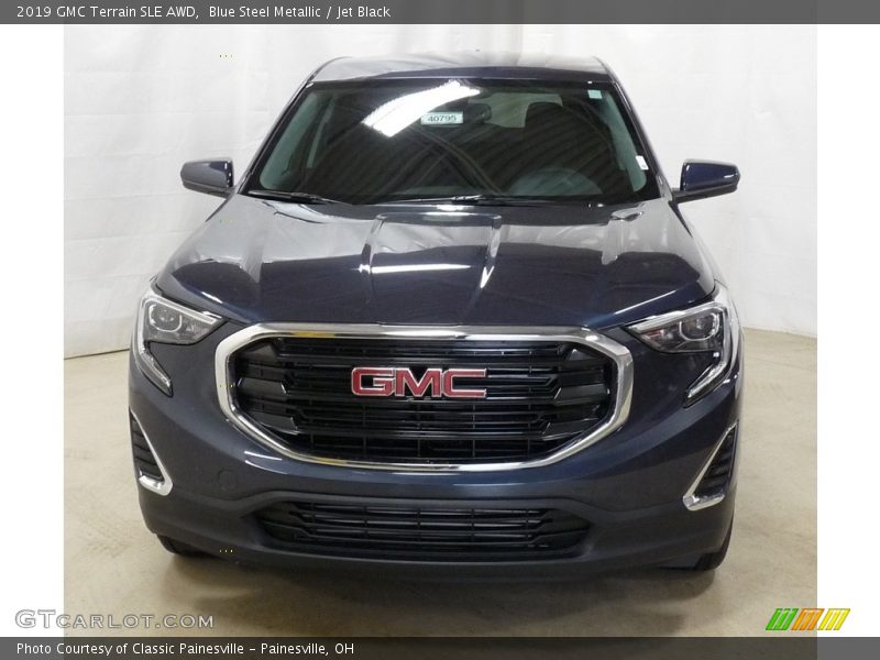 Blue Steel Metallic / Jet Black 2019 GMC Terrain SLE AWD