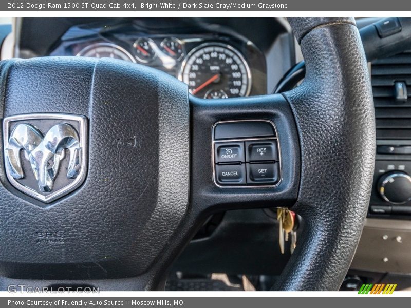Bright White / Dark Slate Gray/Medium Graystone 2012 Dodge Ram 1500 ST Quad Cab 4x4