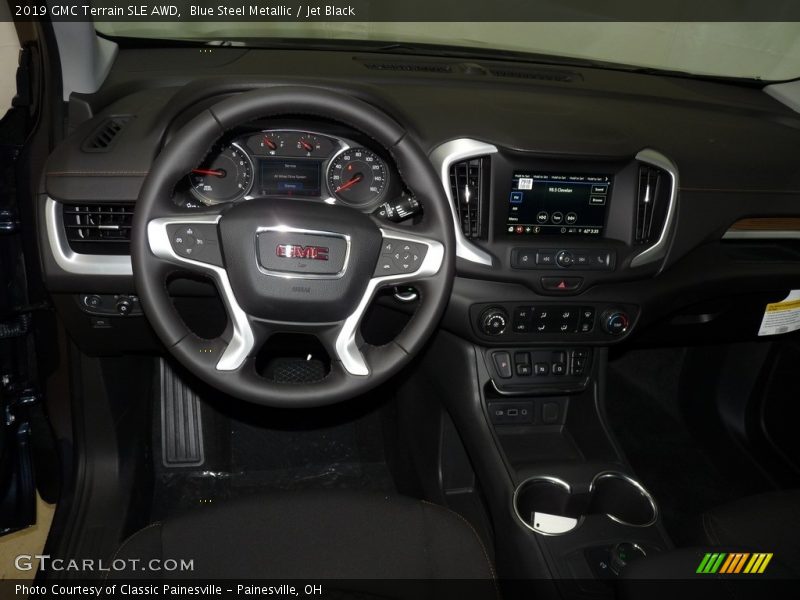 Blue Steel Metallic / Jet Black 2019 GMC Terrain SLE AWD