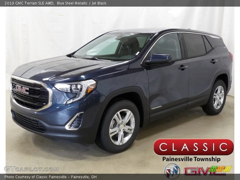 Blue Steel Metallic / Jet Black 2019 GMC Terrain SLE AWD