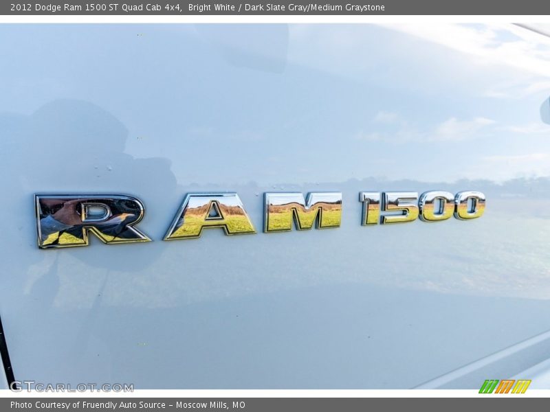 Bright White / Dark Slate Gray/Medium Graystone 2012 Dodge Ram 1500 ST Quad Cab 4x4