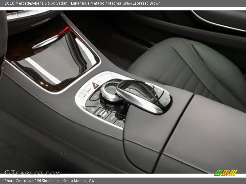 Lunar Blue Metallic / Magma Grey/Espresso Brown 2018 Mercedes-Benz S 560 Sedan