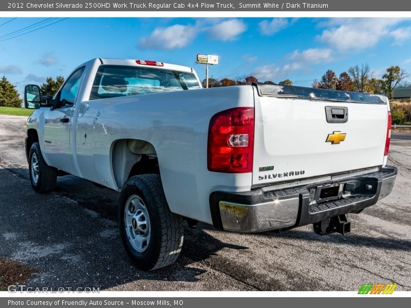 Summit White / Dark Titanium 2012 Chevrolet Silverado 2500HD Work Truck Regular Cab 4x4 Plow Truck