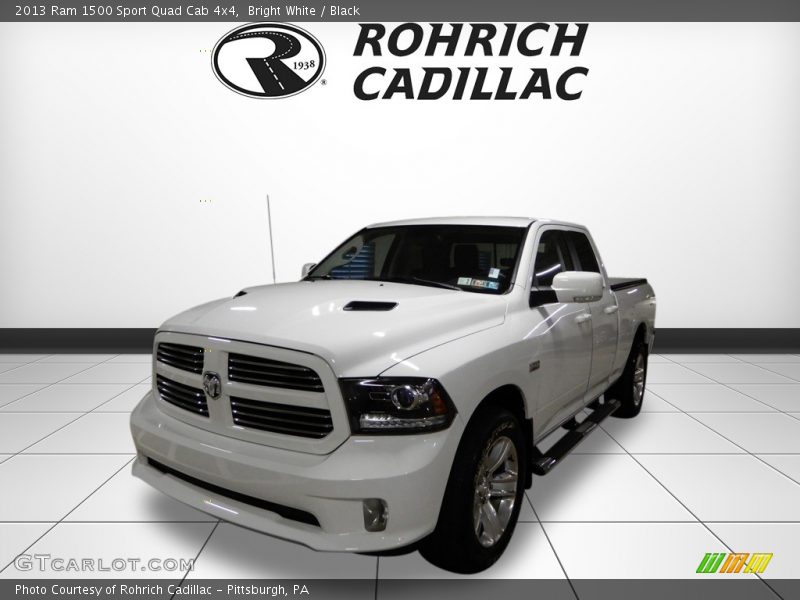 Bright White / Black 2013 Ram 1500 Sport Quad Cab 4x4