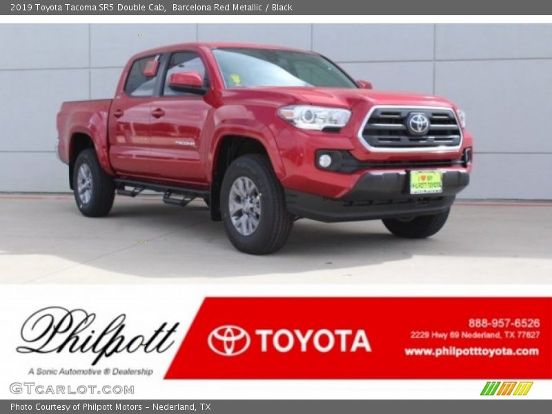 Barcelona Red Metallic / Black 2019 Toyota Tacoma SR5 Double Cab