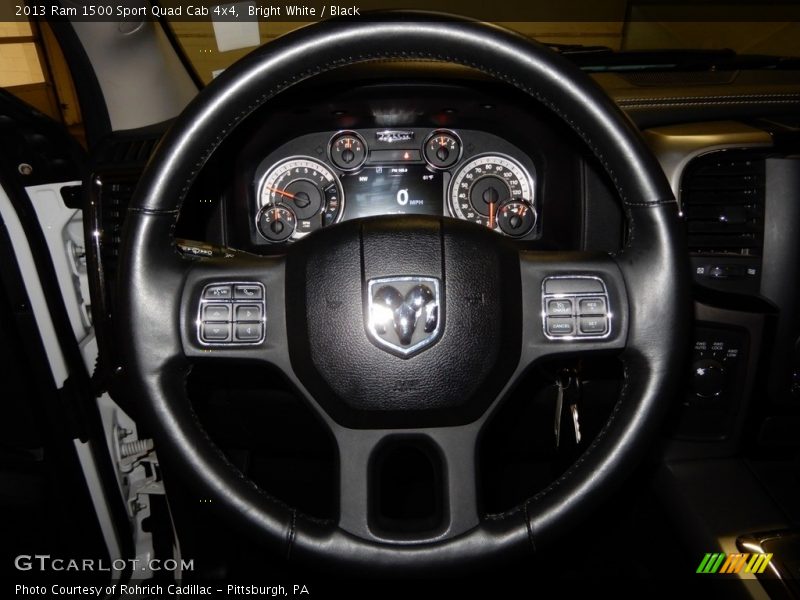 Bright White / Black 2013 Ram 1500 Sport Quad Cab 4x4