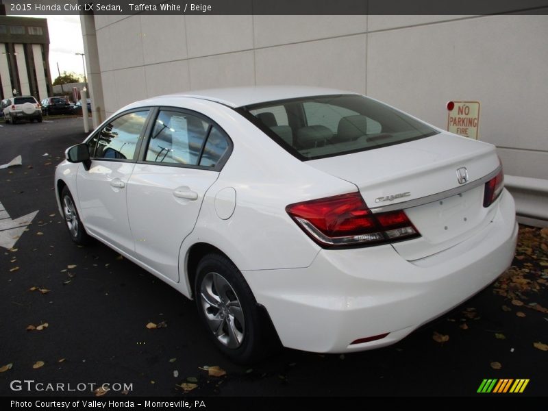 Taffeta White / Beige 2015 Honda Civic LX Sedan