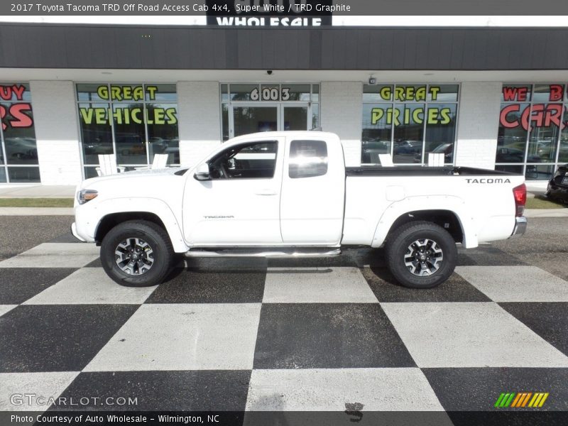 Super White / TRD Graphite 2017 Toyota Tacoma TRD Off Road Access Cab 4x4