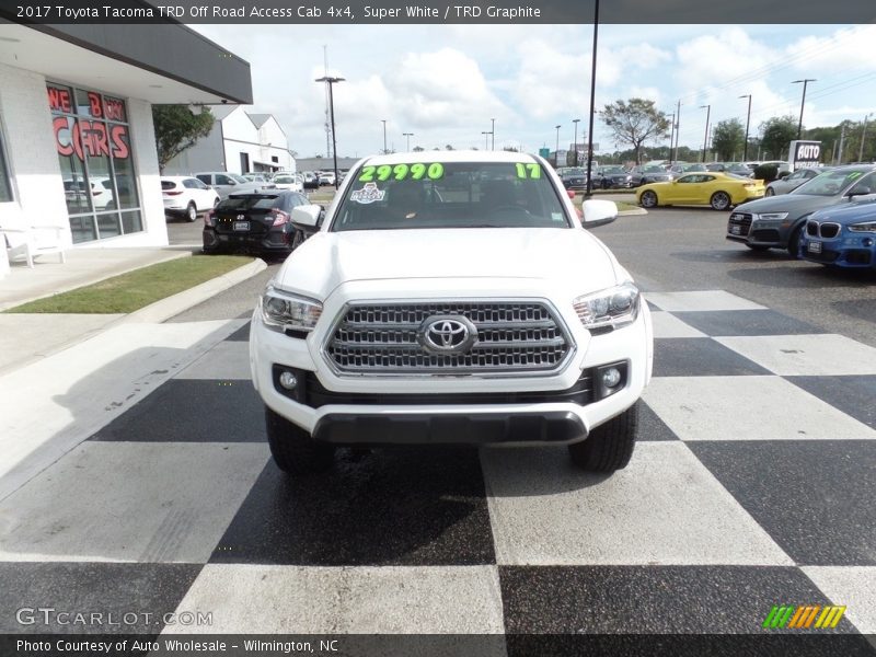 Super White / TRD Graphite 2017 Toyota Tacoma TRD Off Road Access Cab 4x4