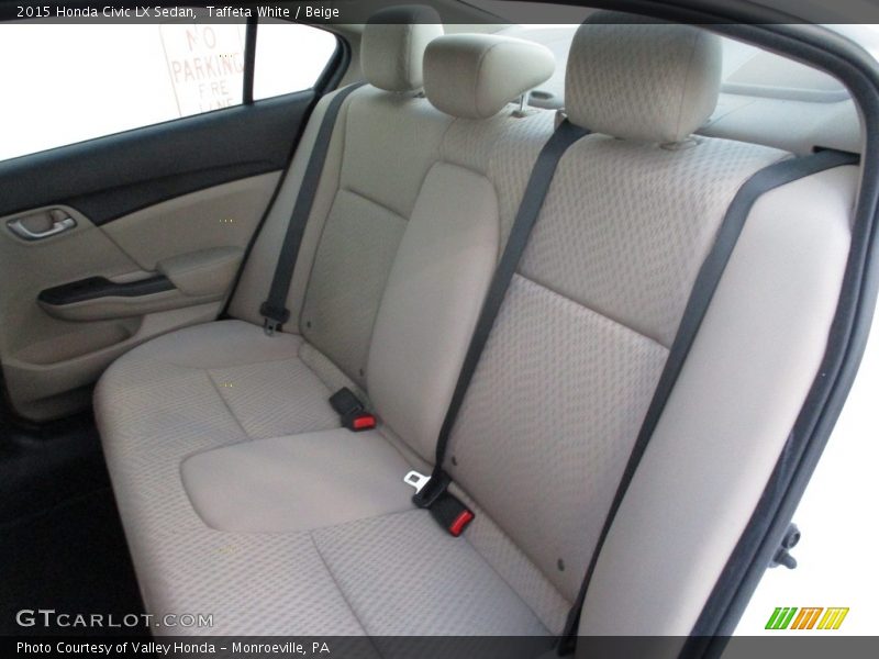 Taffeta White / Beige 2015 Honda Civic LX Sedan