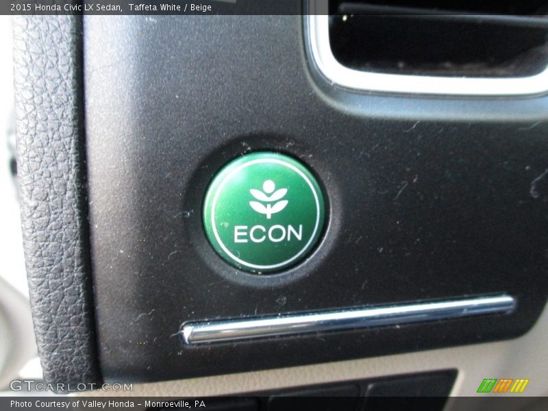 Taffeta White / Beige 2015 Honda Civic LX Sedan