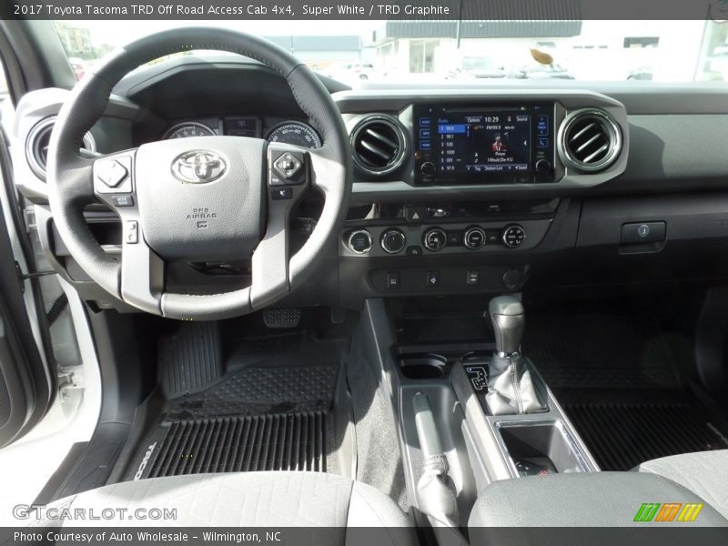 Super White / TRD Graphite 2017 Toyota Tacoma TRD Off Road Access Cab 4x4