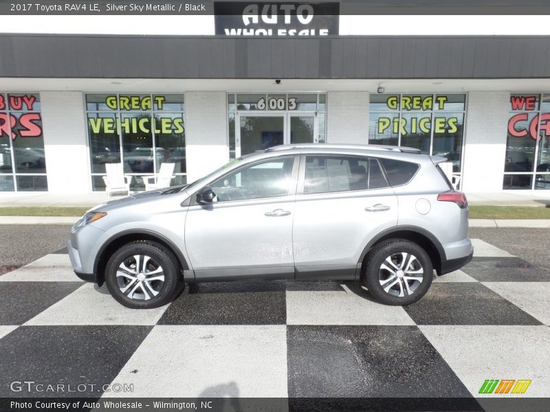 Silver Sky Metallic / Black 2017 Toyota RAV4 LE