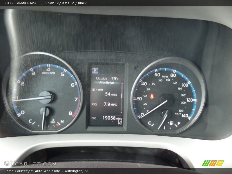 Silver Sky Metallic / Black 2017 Toyota RAV4 LE