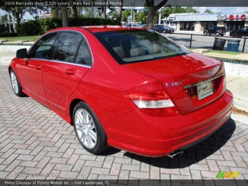 Mars Red / Almond/Mocha 2009 Mercedes-Benz C 300 Luxury