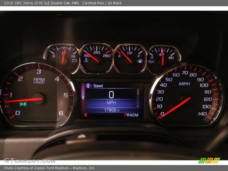Cardinal Red / Jet Black 2016 GMC Sierra 1500 SLE Double Cab 4WD