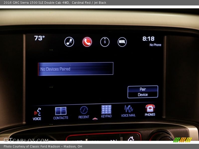 Cardinal Red / Jet Black 2016 GMC Sierra 1500 SLE Double Cab 4WD