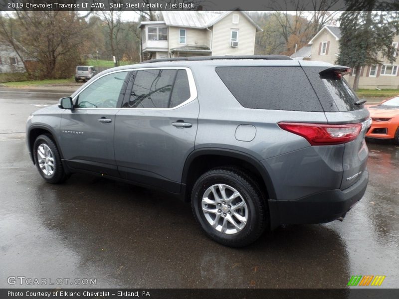 Satin Steel Metallic / Jet Black 2019 Chevrolet Traverse LT AWD
