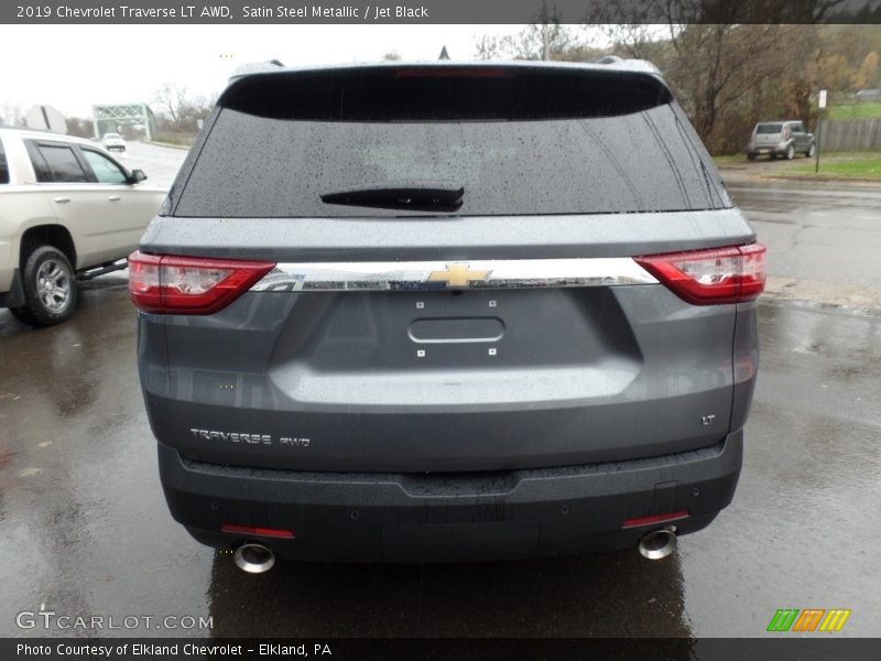Satin Steel Metallic / Jet Black 2019 Chevrolet Traverse LT AWD