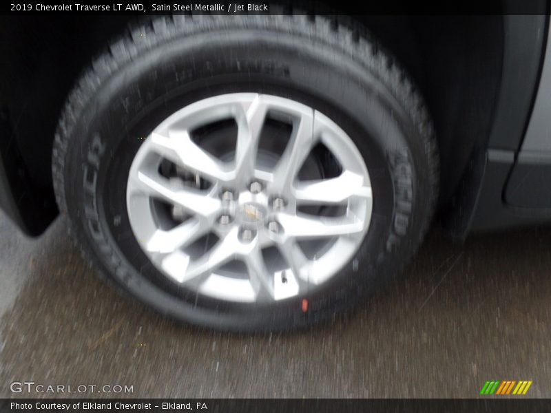 Satin Steel Metallic / Jet Black 2019 Chevrolet Traverse LT AWD