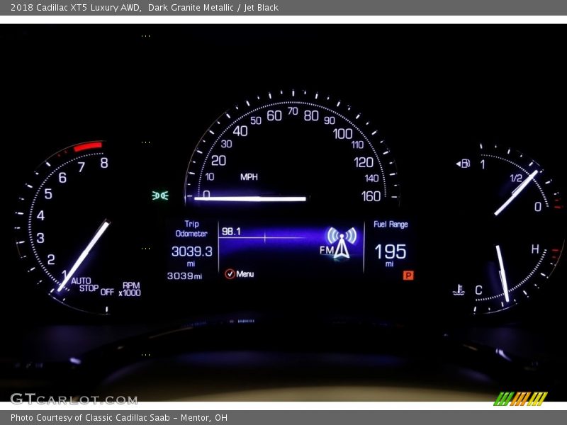 Dark Granite Metallic / Jet Black 2018 Cadillac XT5 Luxury AWD
