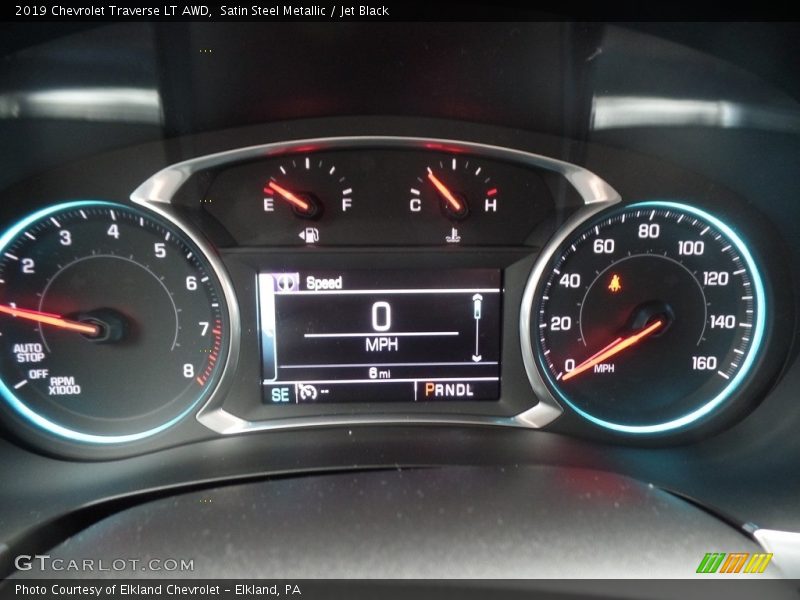 Satin Steel Metallic / Jet Black 2019 Chevrolet Traverse LT AWD