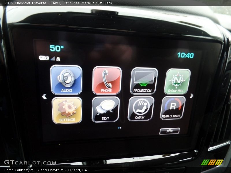 Satin Steel Metallic / Jet Black 2019 Chevrolet Traverse LT AWD