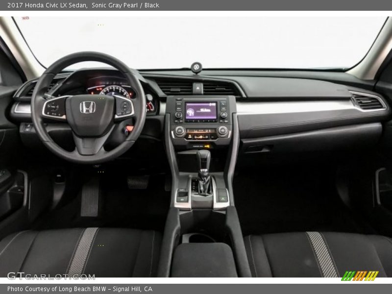 Sonic Gray Pearl / Black 2017 Honda Civic LX Sedan