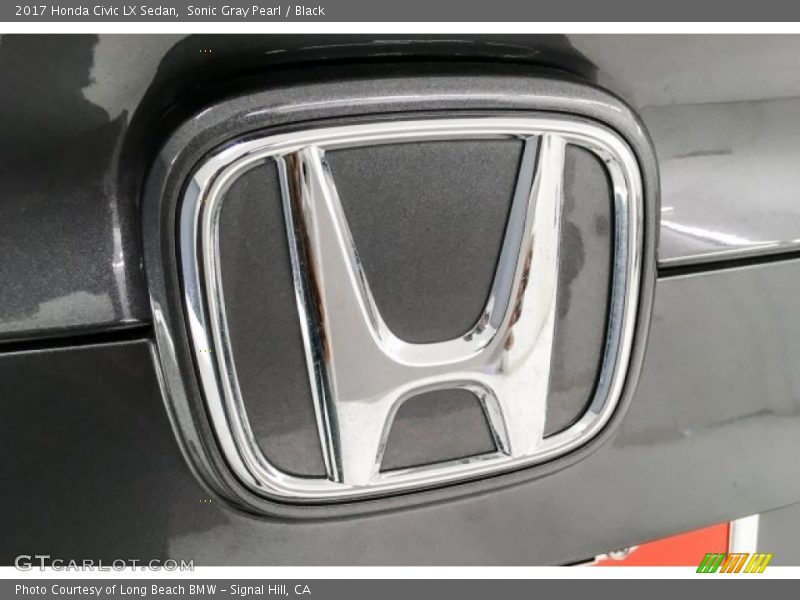Sonic Gray Pearl / Black 2017 Honda Civic LX Sedan