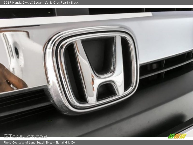 Sonic Gray Pearl / Black 2017 Honda Civic LX Sedan