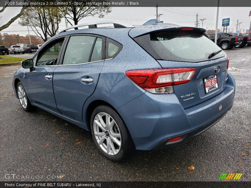 Heritage Blue Metallic / Black 2018 Subaru Impreza 2.0i Limited 5-Door