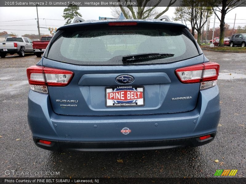 Heritage Blue Metallic / Black 2018 Subaru Impreza 2.0i Limited 5-Door