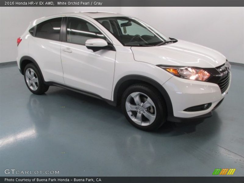 White Orchid Pearl / Gray 2016 Honda HR-V EX AWD