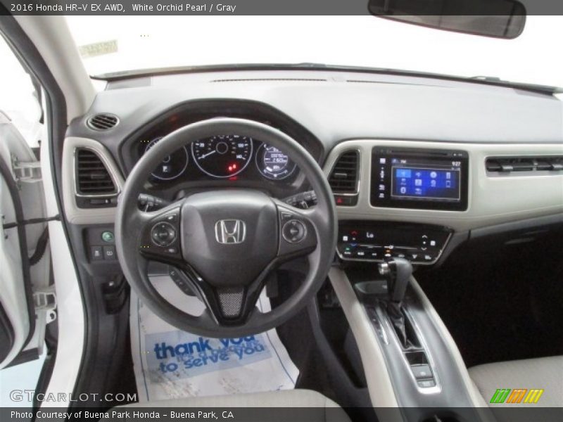 White Orchid Pearl / Gray 2016 Honda HR-V EX AWD