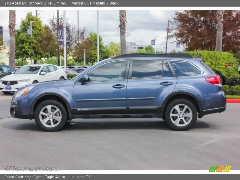 Twilight Blue Metallic / Black 2014 Subaru Outback 3.6R Limited