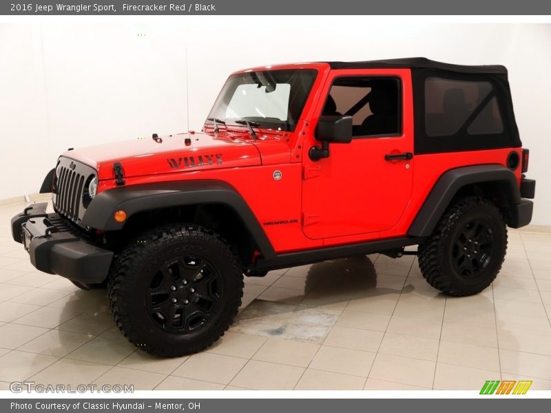 Firecracker Red / Black 2016 Jeep Wrangler Sport