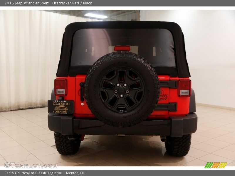 Firecracker Red / Black 2016 Jeep Wrangler Sport