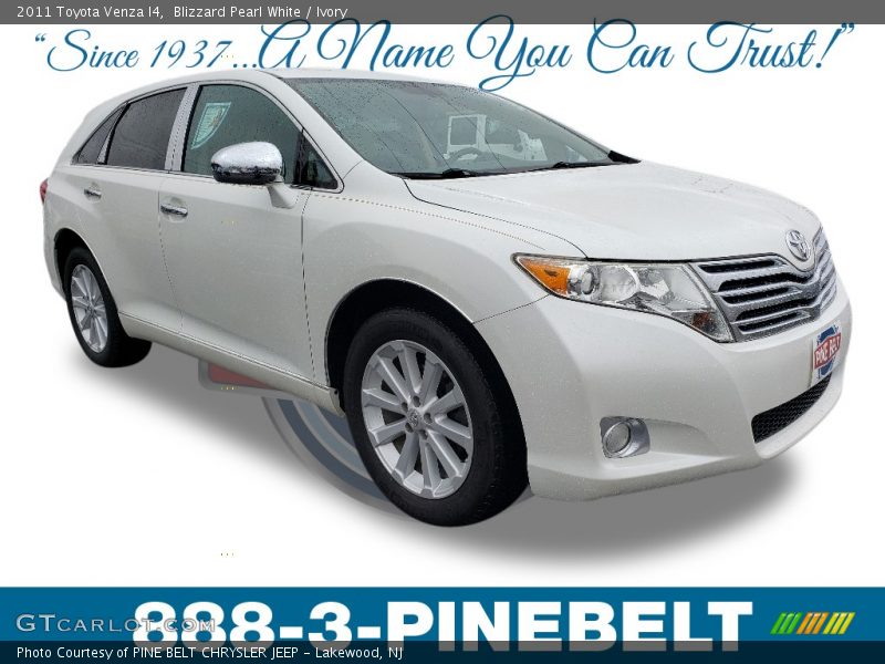 Blizzard Pearl White / Ivory 2011 Toyota Venza I4