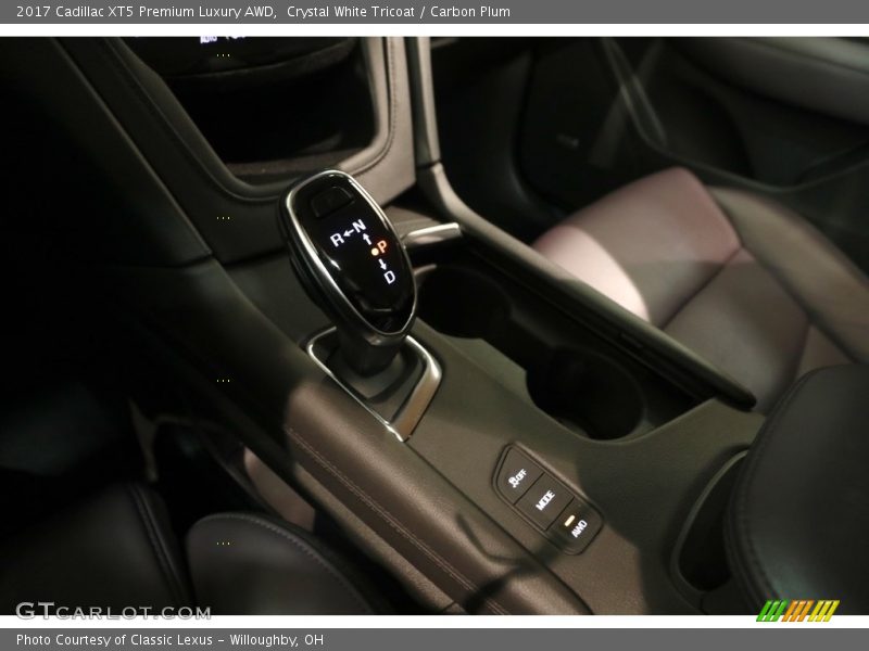 Crystal White Tricoat / Carbon Plum 2017 Cadillac XT5 Premium Luxury AWD